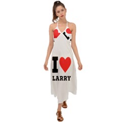 I Love Larry Halter Tie Back Dress  by ilovewhateva