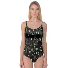 Plants Floral Art Pattern Design Camisole Leotard  by Ravend