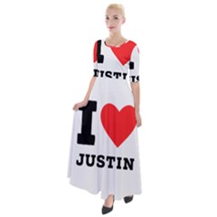 I Love Justin Half Sleeves Maxi Dress by ilovewhateva