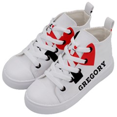 I Love Gregory Kids  Mid-top Canvas Sneakers by ilovewhateva