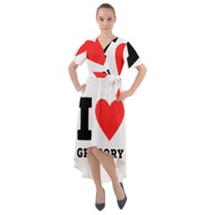 I Love Gregory Front Wrap High Low Dress by ilovewhateva