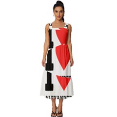 I Love Alexander Square Neckline Tiered Midi Dress by ilovewhateva