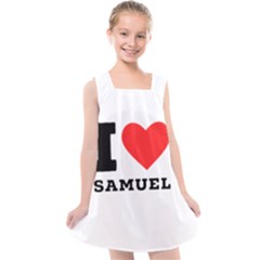 I Love Samuel Kids  Cross Back Dress by ilovewhateva