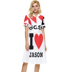 I Love Jason Button Top Knee Length Dress by ilovewhateva