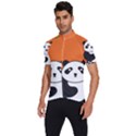 Panda Animal Orange Sun Nature Men s Short Sleeve Cycling Jersey View2