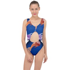 Koi Fish Carp Water Nature Animal Center Cut Out Swimsuit by Semog4