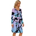 Birds Bird Vultures Tree Branches Long Sleeve Dress With Pocket View3