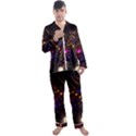 Abstract Light Star Design Laser Light Emitting Diode Men s Long Sleeve Satin Pajamas Set View1