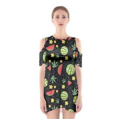 Watermelon Berries Patterns Pattern Shoulder Cutout One Piece Dress by Semog4