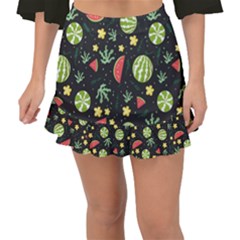 Watermelon Berries Patterns Pattern Fishtail Mini Chiffon Skirt by Semog4