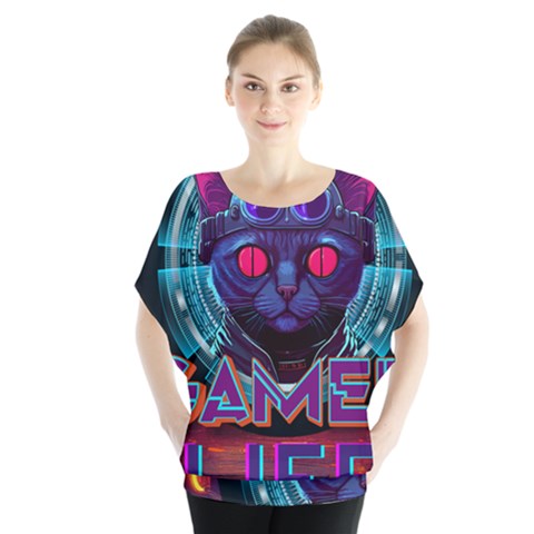 Gamer Life Batwing Chiffon Blouse by minxprints