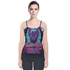 Gamer Life Velvet Spaghetti Strap Top by minxprints