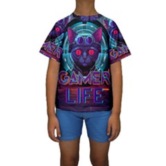 Gamer Life Kids  Short Sleeve Swimwear by minxprints