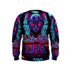 Gamer Life Kids  Sweatshirt by minxprints