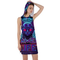 Gamer Life Racer Back Hoodie Dress by minxprints