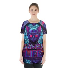 Gamer Life Skirt Hem Sports Top by minxprints