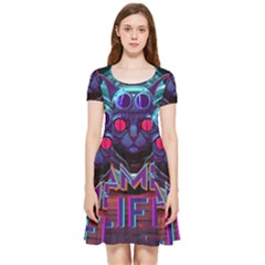 Gamer Life Inside Out Cap Sleeve Dress by minxprints