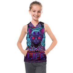 Gamer Life Kids  Sleeveless Hoodie by minxprints