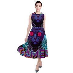 Gamer Life Round Neck Boho Dress by minxprints