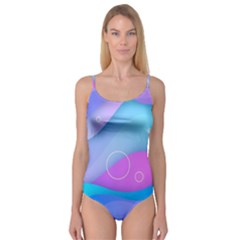 Colorful Blue Purple Wave Camisole Leotard  by Semog4