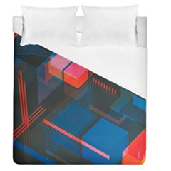 Minimalist Abstract Shaping Abstract Digital Art Minimalism Duvet Cover (queen Size) by Semog4