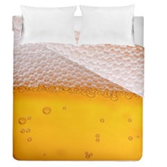 Beer Texture Liquid Bubbles Duvet Cover Double Side (queen Size) by Semog4