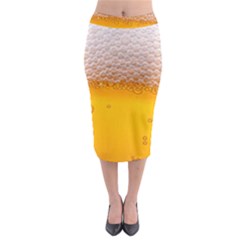 Beer Texture Liquid Bubbles Midi Pencil Skirt by Semog4