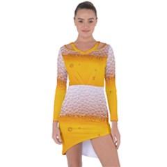 Beer Texture Liquid Bubbles Asymmetric Cut-out Shift Dress by Semog4