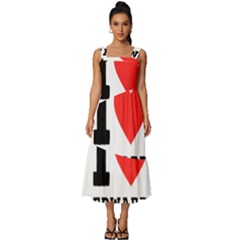 I Love Edward Square Neckline Tiered Midi Dress by ilovewhateva