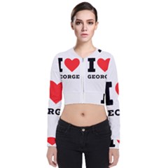 I Love George Long Sleeve Zip Up Bomber Jacket by ilovewhateva