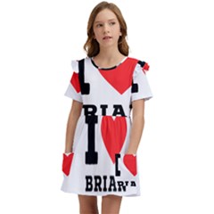 I Love Brian Kids  Frilly Sleeves Pocket Dress by ilovewhateva