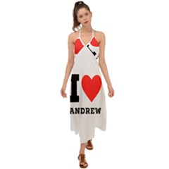 I Love Andrew Halter Tie Back Dress  by ilovewhateva