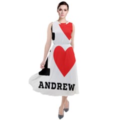 I Love Andrew Round Neck Boho Dress by ilovewhateva