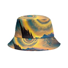 Ai Generated Surrealist Fantasy Dream Moon Space Inside Out Bucket Hat by Jancukart