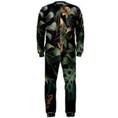 Tropical Leaves Leaf Foliage Monstera Nature Home Onepiece Jumpsuit (men) by Jancukart