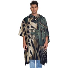 Tropical Leaves Foliage Monstera Nature Home Art Men s Hooded Rain Ponchos by Jancukart