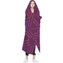 Circuit Hexagonal Geometric Pattern Background Purple Wearable Blanket View1