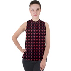 Arrow Pentagon Desktop Wallpaper Geometric Pattern Mock Neck Chiffon Sleeveless Top by Jancukart