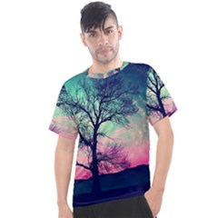 Tree Abstract Field Galaxy Night Nature Men s Sport Top by Jancukart