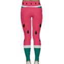 Watermelon Fruit Pattern Lightweight Velour Classic Yoga Leggings View2