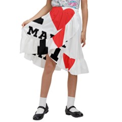 I Love Mark Kids  Ruffle Flared Wrap Midi Skirt by ilovewhateva