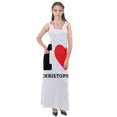 I Love Christopher  Sleeveless Velour Maxi Dress by ilovewhateva