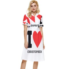 I Love Christopher  Button Top Knee Length Dress by ilovewhateva