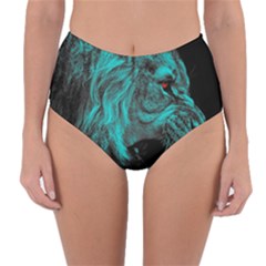 Angry Male Lion Predator Carnivore Reversible High-waist Bikini Bottoms by Semog4