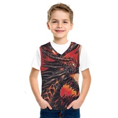 Dragon Fire Kids  Basketball Tank Top by Semog4