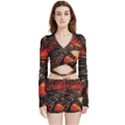 Dragon fire Velvet Wrap Crop Top and Shorts Set View1