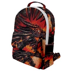 Dragon Fire Flap Pocket Backpack (small) by Semog4