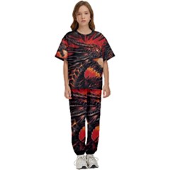 Dragon Fire Kids  Tee And Pants Sports Set by Semog4