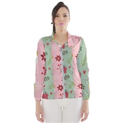 Flat Christmas Pattern Collection Women s Windbreaker by Semog4