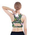 Colorful Funny Christmas Pattern Sports Bra With Pocket View2